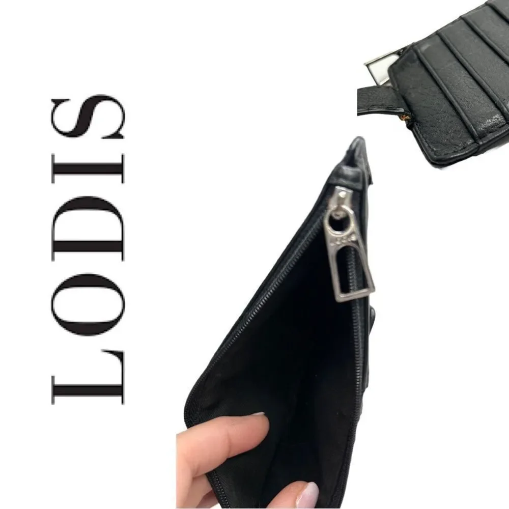 Lodis‎ Unique Black Italian Leather Wallet